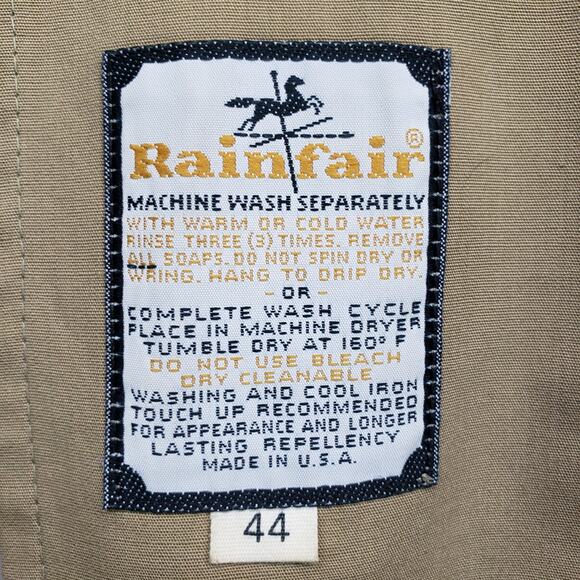 Vintage Rainfair Trench Coat Removable Insulated Faux Fur Lining Made in USA 44 - Picture 13 of 14